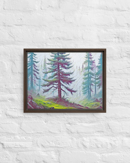 Into the Oregon Woods - Digital Art - Framed canvas