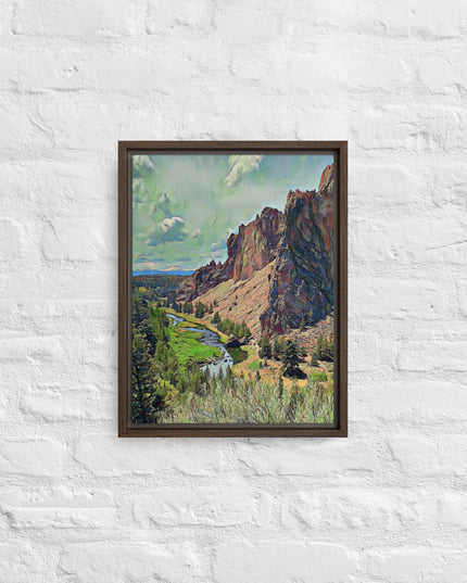 Smith Rock - Digital Art - Framed canvas