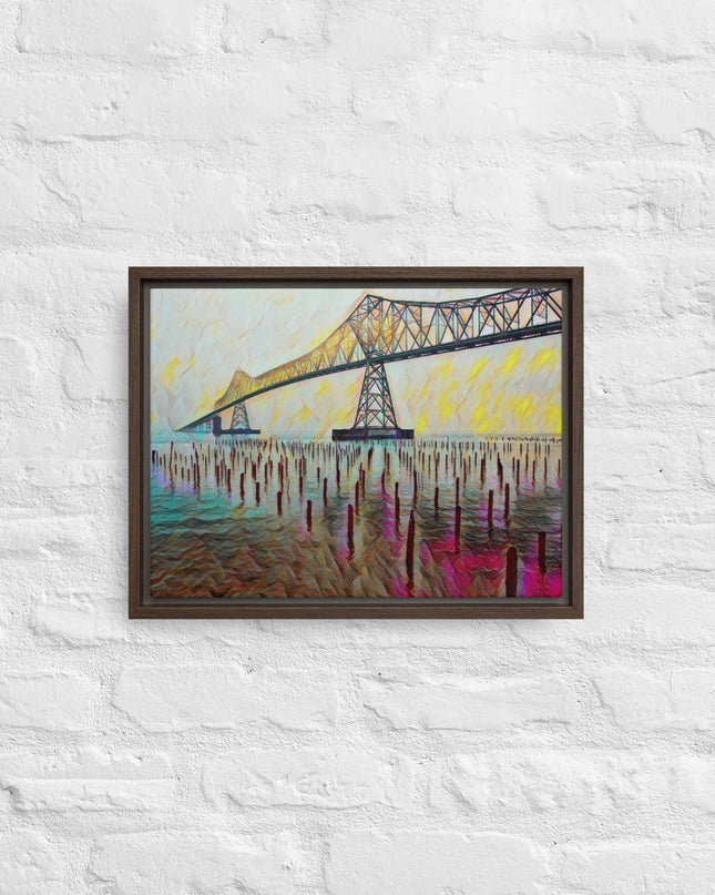 Astoria Bridge - Digital Art - Framed canvas