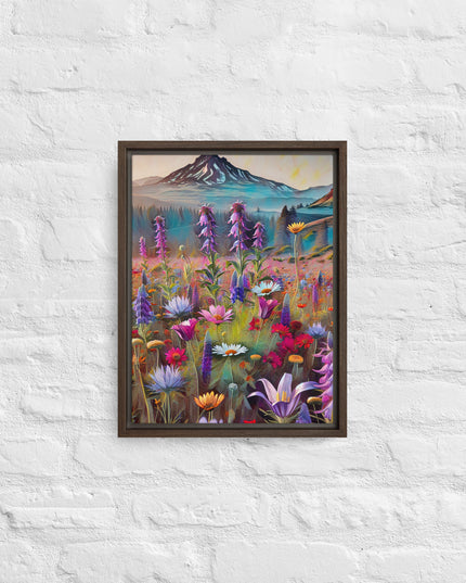 Oregon Wildflowers - Digital Art - Framed canvas