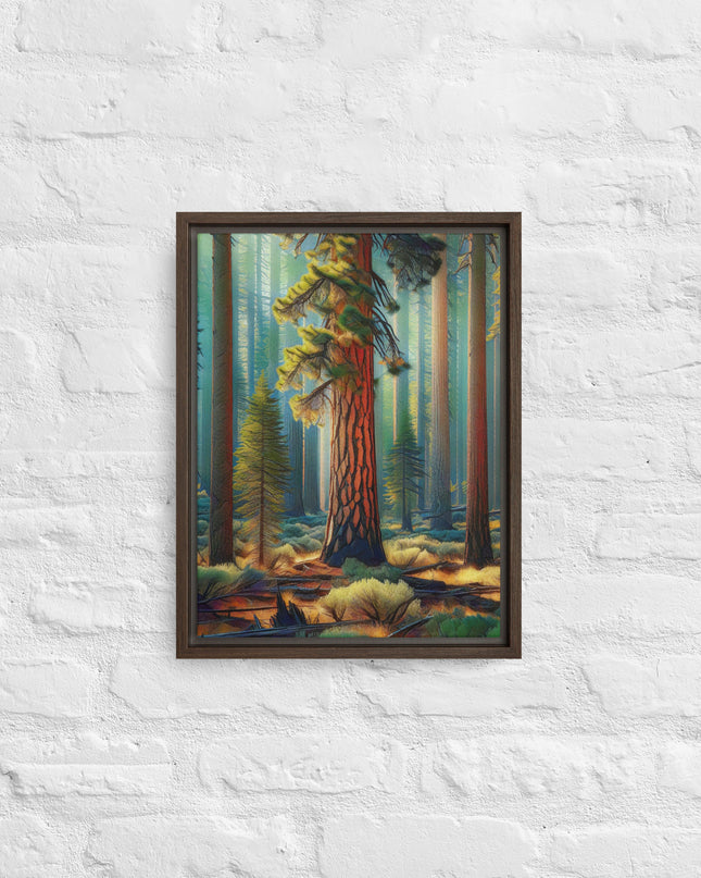 Ponderosa Pine - Digital Art - Framed canvas