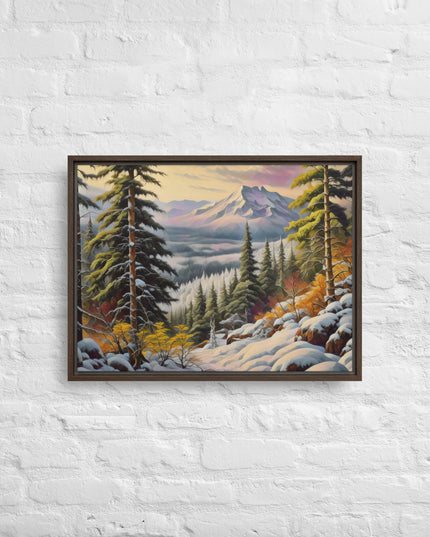 Winter Trail - Digital Art - Framed canvas