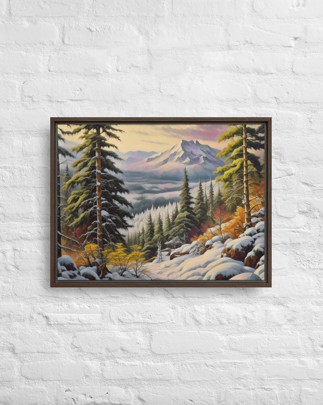 Winter Trail - Digital Art - Framed canvas