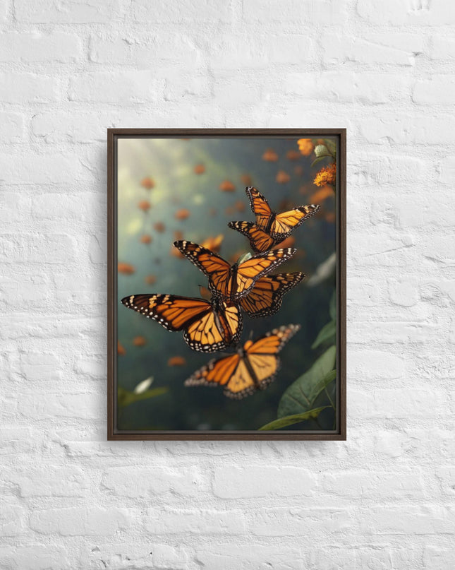 Butterflies in Oregon - Digital Art - Framed canvas