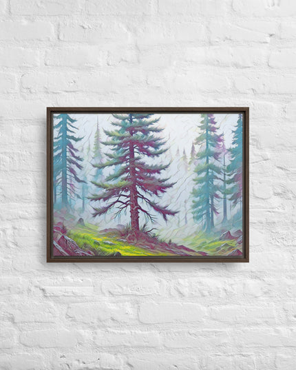 Into the Oregon Woods - Digital Art - Framed canvas