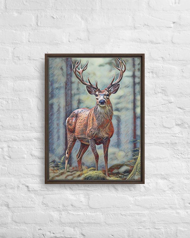 Oregon Deer - Digital Art - Framed canvas