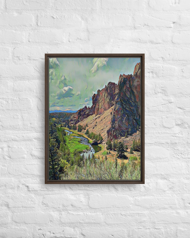 Smith Rock - Digital Art - Framed canvas