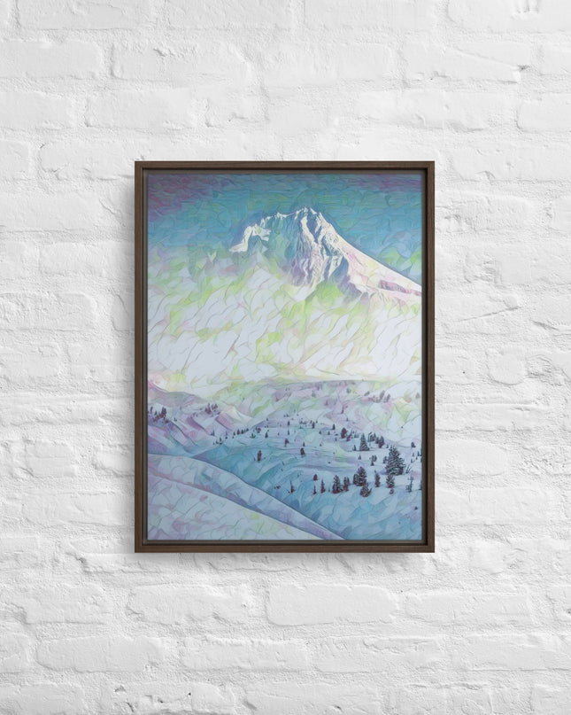Mount Hood - Digital Art - Framed canvas