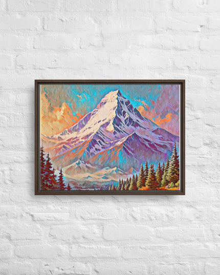 Pacific NW - Digital Art - Framed canvas - FREE SHIPPING