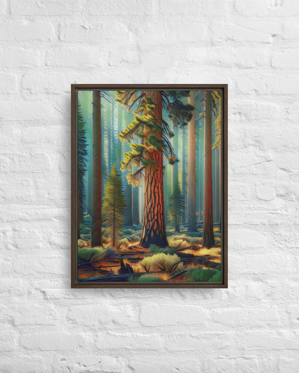 Ponderosa Pine - Digital Art - Framed canvas
