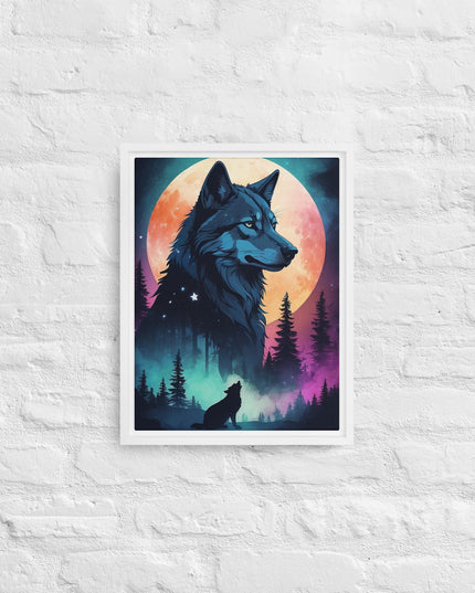 Lone Wolf - Digital Art - Framed canvas