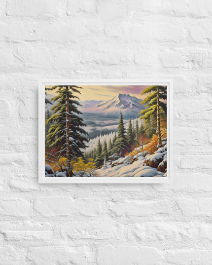 Winter Trail - Digital Art - Framed canvas