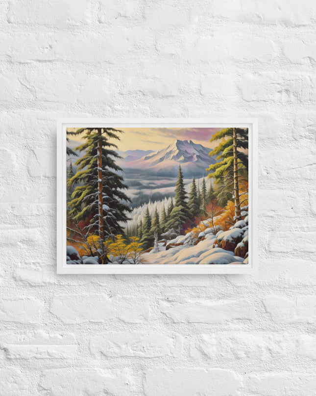 Winter Trail - Digital Art - Framed canvas