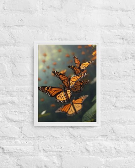 Butterflies in Oregon - Digital Art - Framed canvas