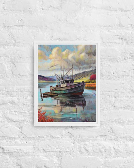 Home Port - Digital Art - Framed canvas