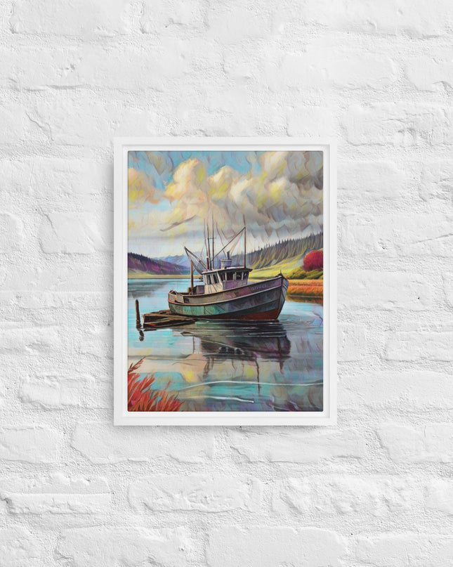 Home Port - Digital Art - Framed canvas