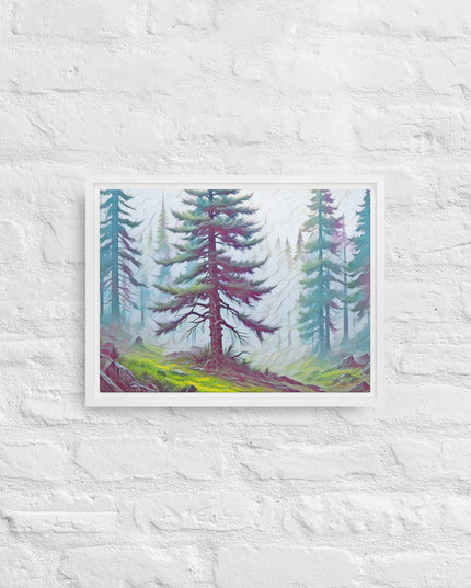 Into the Oregon Woods - Digital Art - Framed canvas