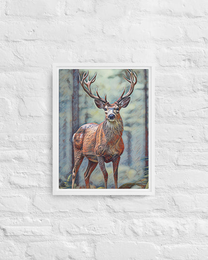Oregon Deer - Digital Art - Framed canvas