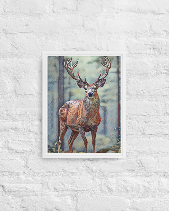 Oregon Deer - Digital Art - Framed canvas