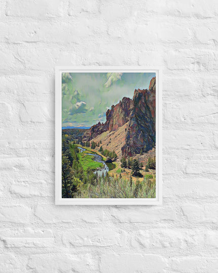 Smith Rock - Digital Art - Framed canvas
