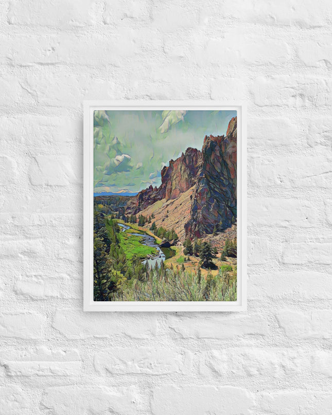 Smith Rock - Digital Art - Framed canvas
