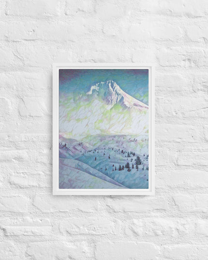Mount Hood - Digital Art - Framed canvas