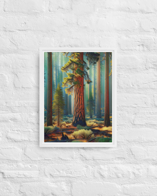 Ponderosa Pine - Digital Art - Framed canvas