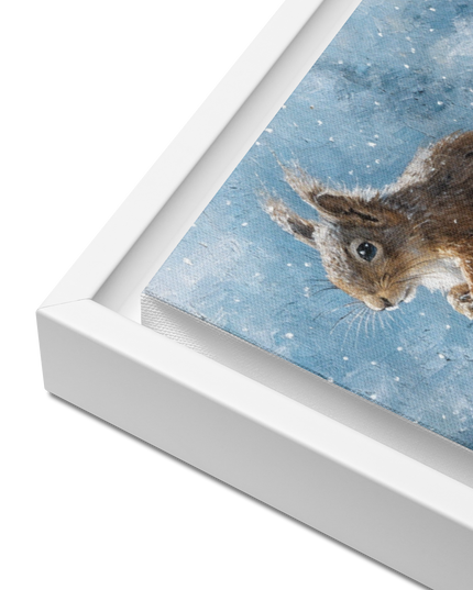 Squirl in Winter - Framed canvas