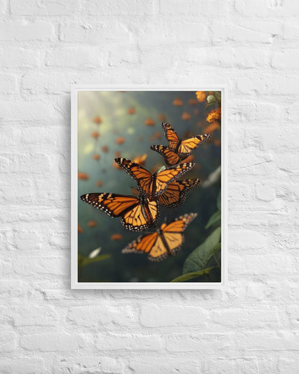 Butterflies in Oregon - Digital Art - Framed canvas