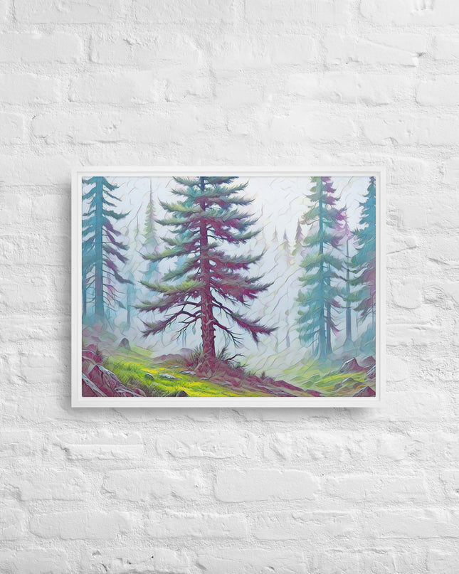Into the Oregon Woods - Digital Art - Framed canvas