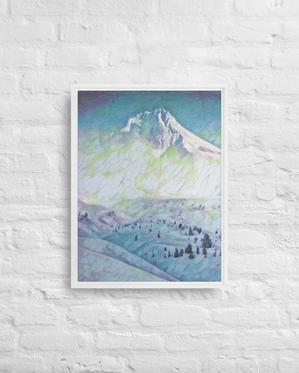 Mount Hood - Digital Art - Framed canvas
