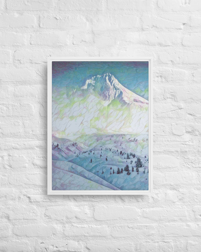 Mount Hood - Digital Art - Framed canvas