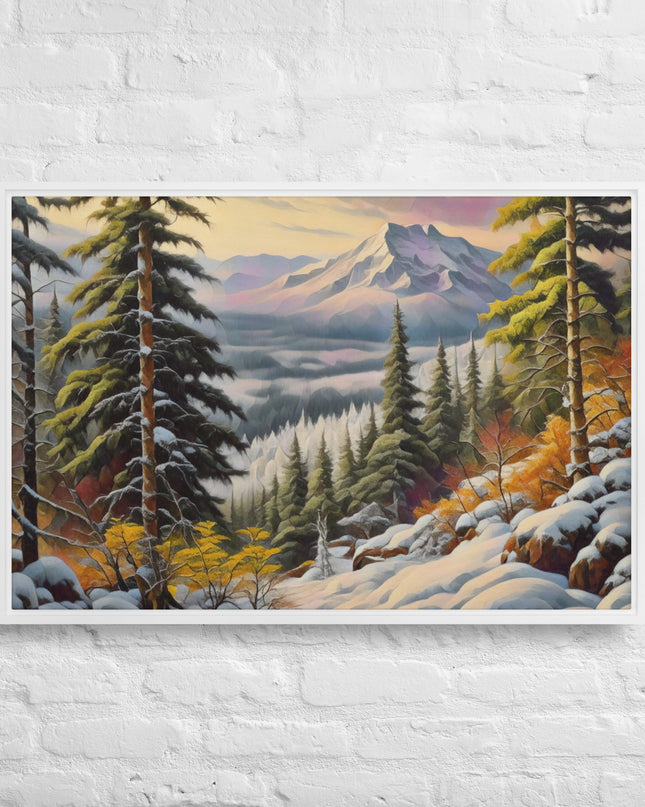 Winter Trail - Digital Art - Framed canvas
