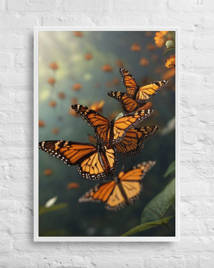Butterflies in Oregon - Digital Art - Framed canvas