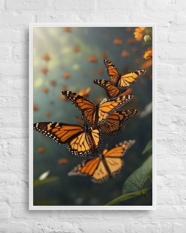 Butterflies in Oregon - Digital Art - Framed canvas