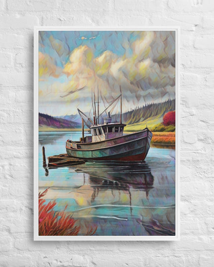 Home Port - Digital Art - Framed canvas