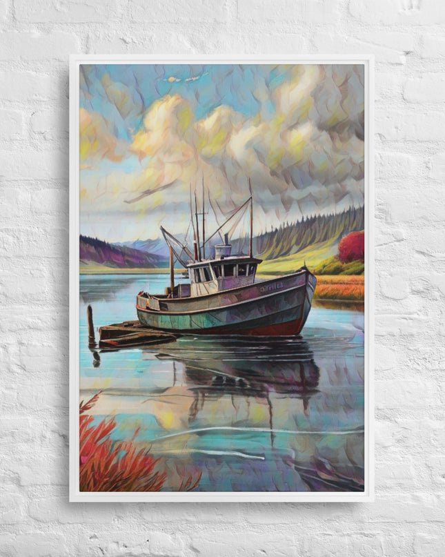 Home Port - Digital Art - Framed canvas