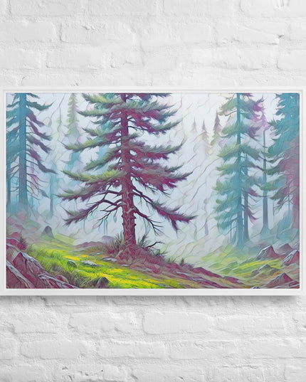 Into the Oregon Woods - Digital Art - Framed canvas
