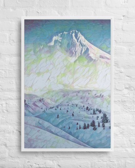Mount Hood - Digital Art - Framed canvas