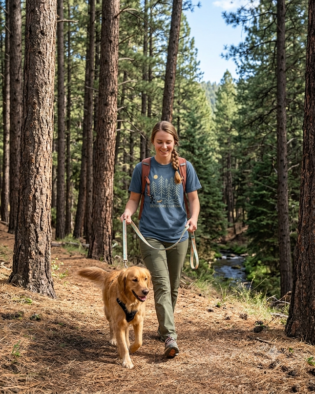 Hiking with my dog - Premium Comfort Colors t-shirt