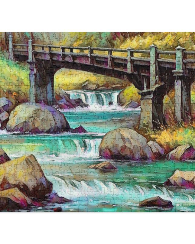 Oregon Bridge - Digital Art - Jigsaw puzzle