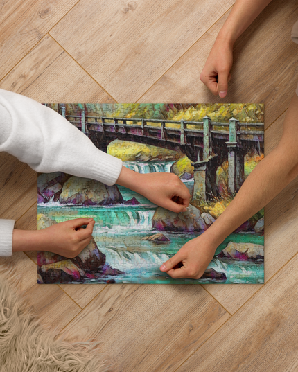 Oregon Bridge - Digital Art - Jigsaw puzzle