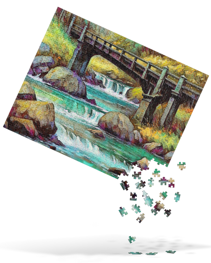 Oregon Bridge - Digital Art - Jigsaw puzzle