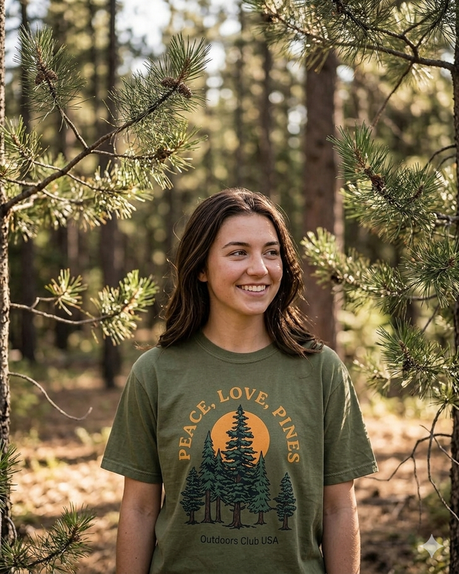 Peace, Love, Pines - Premium Comfort Colors t-shirt