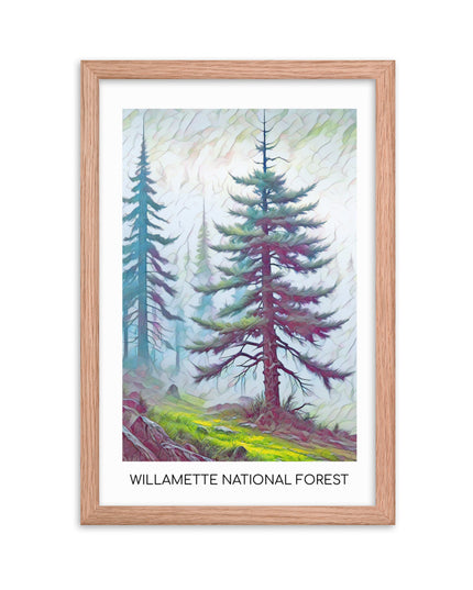 Willamette National Forest - Framed poster
