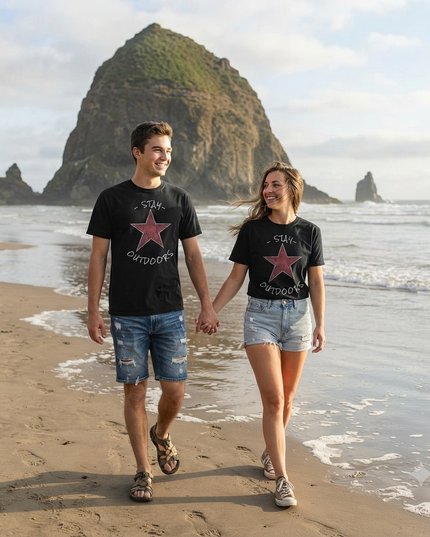 Stay Outdoors Star - Premium Comfort Colors t-shirt