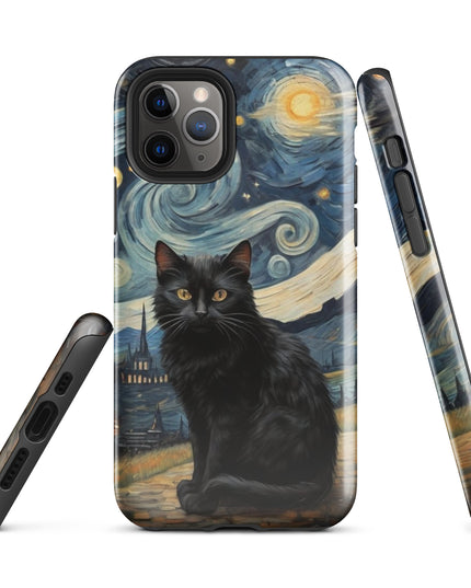 Starry Black Cat Night - Tough Case for iPhone®