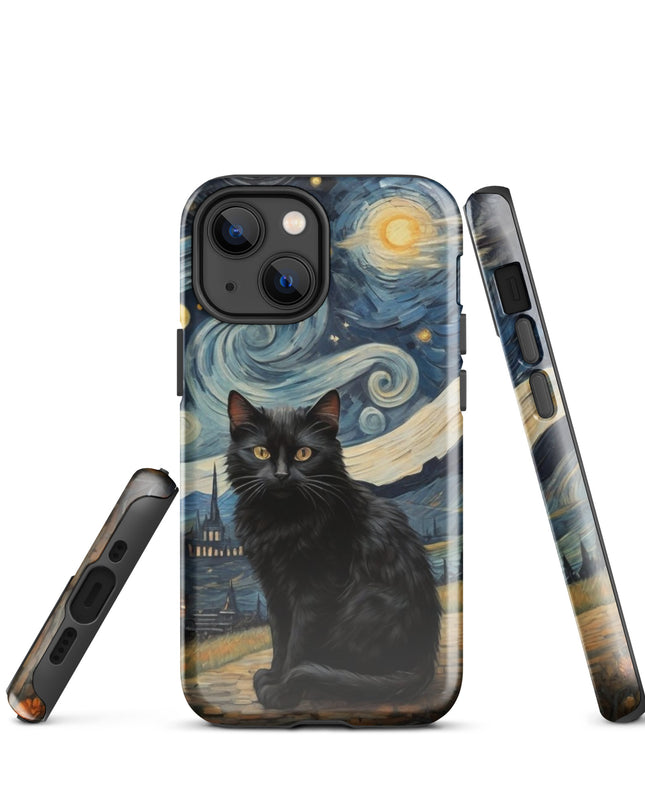 Starry Black Cat Night - Tough Case for iPhone®