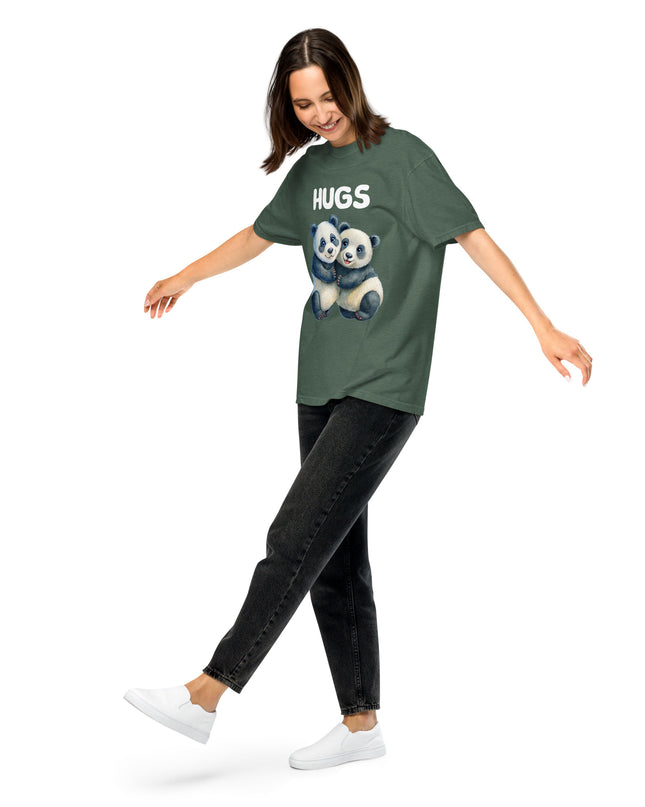 HUGS - PANDA BEARS - Comfort Colors - Unisex garment-dyed heavyweight t-shirt