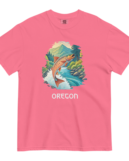 OREGON FISHING - COMFORT COLORS - Unisex garment-dyed heavyweight t-shirt